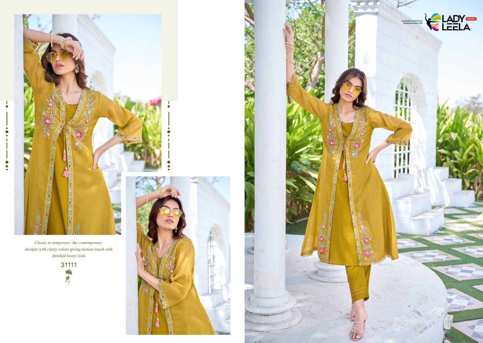 FLORAL by LADY LEELA 3111 to 3116 Series Designer Stylish Fancy Ethnic Wear Collection Heavy Handwork & Embriodery Stitched dresses At Wholesale Price